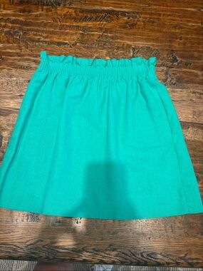 J. Crew Bright Turquoise Elastic-Waist Mini Skirt